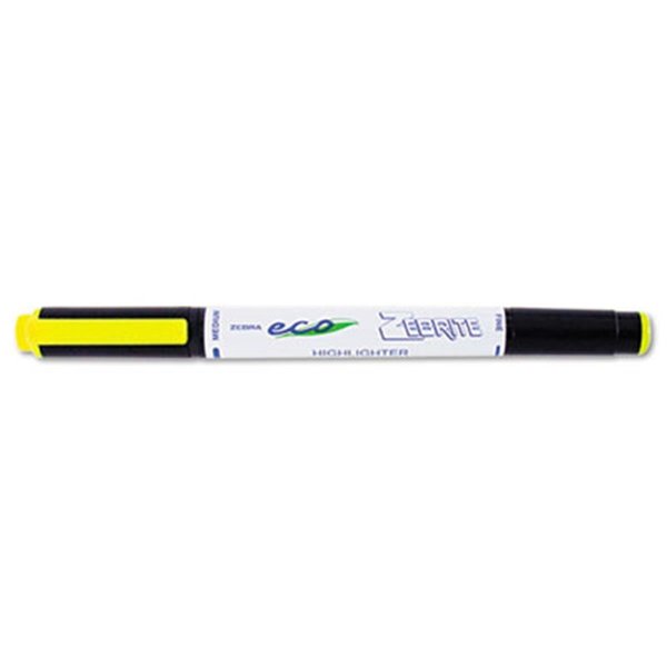 Workstation Eco Zebrite Double-Ended HighlighterChisel-Fine PointFluor Yellow12-Pk, 12PK WO883744